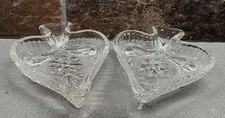 Vintage Indiana Glass Tiara Spade Trinket Dishes lot of 2 picture