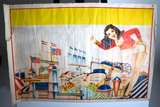 Original Vintage 1940s Carnival Poster Pinup Girl Globe Poster Chicago 41x27 picture