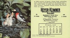 Male Rose Breasted Grosbeak Heyer Kemner Realtors Calendar Sm Blotter picture