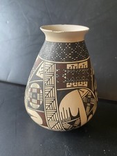Vintage MATA ORTIZ Pottery Luis Ortiz 5” Vase Chihuahua Mexico picture