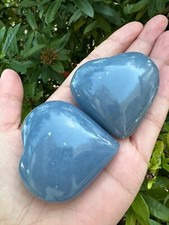 Large Angelite Heart, 2