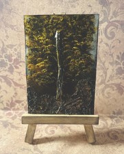 ACEO Original Landscape With Real Leaves By Artist TTTCREATIONS eBay Store picture