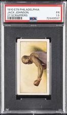 1910 E79 PHILADELPHIA CARAMEL 27 SCRAPPERS JACK JOHNSON PSA 1.5 picture