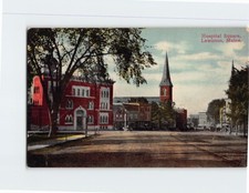 Postcard Hospital Square Lewiston Maine USA picture