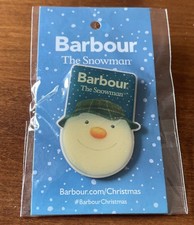 New Sealed Barbour The Snowman Enamel Pin 40th Anniversary Limited Ed Christmas picture