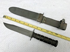 Nice WWII Camillus USN MK2 Fighting Knife & Scabbard picture