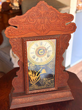 Antique E.N. Welch Gingerbread Mantel Clock 8 Day No. 20 Working w/ Key picture