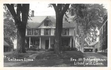 LITCHFIELD, CT ~ M.J. MORAGHAN RESIDENCE ~ REAL PHOTO POST CARD ~ c. 1940s-1960s picture