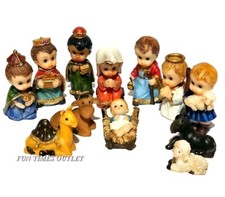 12Pc Christmas Nativity Scene Set Baby Jesus Nacimiento Navidad Nino Dios New  picture