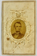 Antique 1860s Abraham Lincoln CDV Embossed Salisbury Bro & Co. - Civil War Era picture