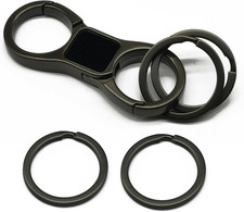 Key Chain Double Key Clip Quick Release Car Keychain for Man and Women-Black picture