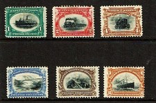 1901 U.S. Pan-Am Expo Series COMPLETE SET of 6  Sc#294- 299 M/NH/OG GEMS picture