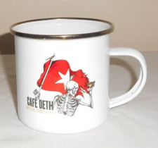 CAFE DETH Skeleton Mug Metal / Enameled 3.25