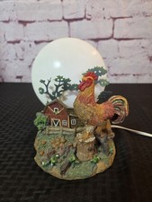 Vintage Rooster and Barn Farm Scene Rising Sun Moon Night Light Lamp Works Great picture