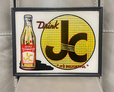 Jc Drink J.C. It’s Delightful Soda Glass ROG Advertising Sign Original 1940 picture