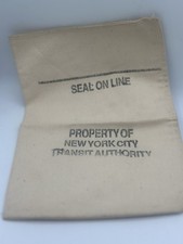 1990’s MTA Metropolitan Transit Authority New York City Subways Canvas Token Bag picture