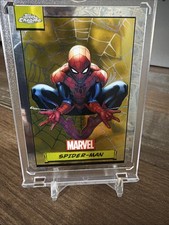 2024 Topps Chrome Marvel Spider-Man #1 Base Card Beautiful Mint In Mag Disney picture
