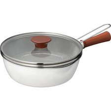 Wahei Freiz Multi Frying Pan 24Cm Ih Gas Strainer Colander For Frying And Boili_ picture