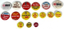 Vtg Rude Funny Novelty Lot of 16 Buttons Pinback Pin Adult Humor Punk Jacket picture
