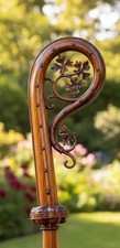 Wood CROZIER Polish Staff Crosier Bishop Quality Craftsmanship, 72