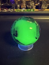 7980 Volcano Agate Sphere Uv Reactive Trapped U92 52mm 2.0”Dia 7 Oz. picture