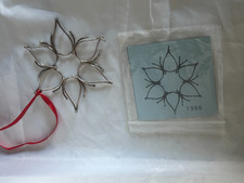 1986 Jan Webber Snowflake Sterling Silver Ornament Rare Vintage 2D picture