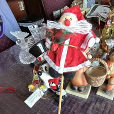 Vintage Santa Figure With Plaid Bag picture