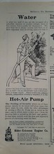 1906 Rider Ericsson engine co hot air pump water hose vintage original ad picture
