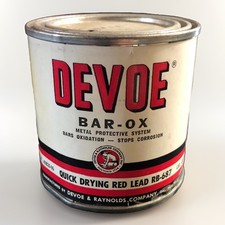 Vintage Devoe Bar-Ox Quick Drying Red Lead RB-687 Full picture