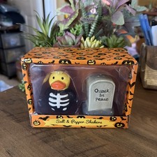 Transpac Little Village Dolomite Quack in Peace Salt & Pepper Shaker Set - NIB picture