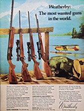 Weatherby Firearms Print Ad 1974 - Centurion Shotgun Mark V Magnum Vanguard XXII picture