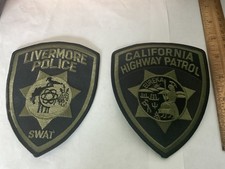 Livermore  Police Subdued and California Highway Patrol Patch Set picture