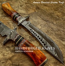 ANTONIO BANDERAS CUSTOM HAND MADE UNIQUE BOWIE KNIFE CAMEL BONE HANDLE picture