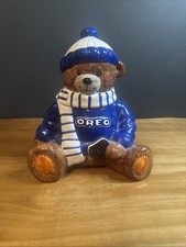 Vintage Houston Harvest 2001 Oreo Teddy Bear Ceramic Cookie Jar Preowned Good  picture
