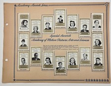 1947 Hollywood Stamps of the Stars Academy Awards Series Complete Set of 16 picture
