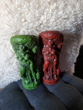 TIKI FARM VOODOO GODDESS RED & GREEN Dried Blood & MOSS. 2 MUGS ONE PRICE. picture
