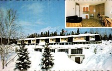 Sainte-Adele Quebec - Motel Altitude in Winter Snow - Vintage Postcard 1970s picture