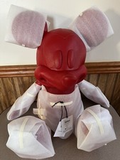 Coach Disney X Coach Electric Red Mickey Mouse Leather Plush Collectible CO326 picture