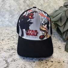 2012 Mickey Mouse Star Wars Hat Disney Parks Darth Maul Donald Duck Size Youth picture
