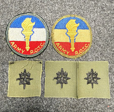 Vintage US Army ROTC Patches & Lieutenant Colonel Cloth Rank Insignia Lot 5 picture