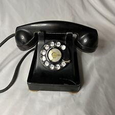 Vintage Bell System Western Electric Phone Black Rotary F1 Desk Top Telephone picture
