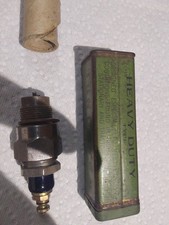 ANTIQUE N.O.S. TUNGSTEN SPARK PLUG IN ORIGINAL TIN. PRE 1920 picture