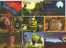 SHREK CARDS - FROM ORIGINAL MOVIE 2001 - COMPLETE SET OF 72 - MINT - MIKE MYERS picture