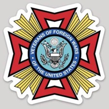 3 Inch VFW V.F.W. Veterans of Foreign Wars Logo Vinyl Sticker picture
