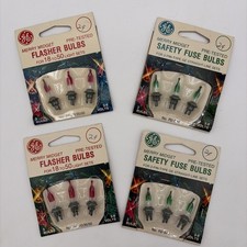 Vtg NOS GE Merry Midget Christmas Replacement Bulb R2-20 Flasher Safety Fuse Lot picture