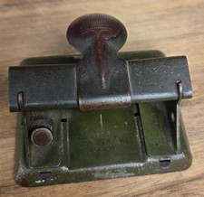 Antique Wilson Jones Rex No 14 Two Hole Desktop Paper Punch US Shield Logo 1940s picture