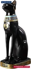 12 inch Tall Black Egyptian Cat Goddess Bastet Statue picture
