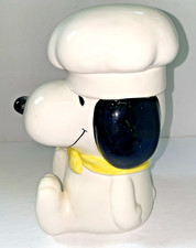 Vintage Peanuts SNOOPY Small CHEF COOKIE JAR 8