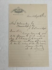 1884 antique THE NATIONAL HOTEL peoria il LETTERHEAD hotel correspondence letter picture