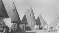 Traditional cone shaped buildings signs reading Jalpa Juchipila Me- Old Photo picture